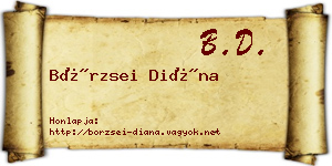 Börzsei Diána névjegykártya
